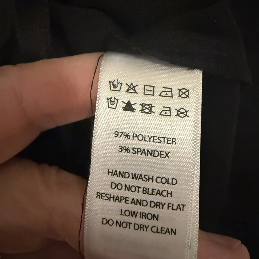 Classic Sophistication Rachel Zoe Women’s Black Satin Button Down Shirt - Picture 5 of 5